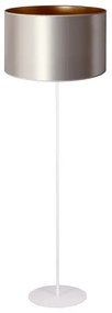 Duolla - Stojacia lampa CANNES 1xE27/15W/230V pr. 45 cm strieborná/medená/biela