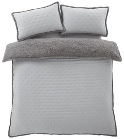 Sivé obliečky na jednolôžko s baránkom 135x200 cm Cosy Nori – Catherine Lansfield