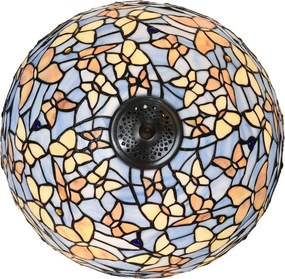 Modrá stolná lampa Tiffany Butterflies - Ø 40*60 cm E27/max 2x60W