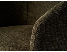 Khaki čalúnené jedálenské kreslo s podrúčkami Easton – Unique Furniture