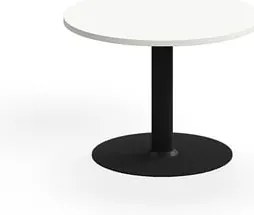 Konferenčný stolík ALVA, Ø700x500 mm, HPL, čierna/biela