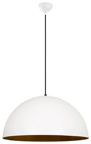 Biele závesné svietidlo s kovovým tienidlom ø 60 cm Sivani – Opviq lights
