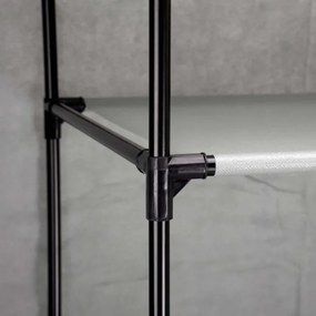 Šatníková skriňa CELINA sivá / čierna