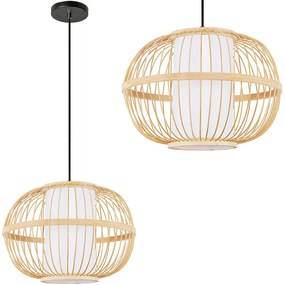 Toolight Natural, závesné stropné svietidlo 1xE27 APP1631-1CP, prírodná hnedá, OSW-05104