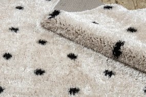 Koberec FLUFFY 2370 shaggy bodky - krém / antracit