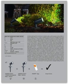 Ledvance - LED RGBW Vonkajšia lampa SMART+ SPOT LED/4,5W/230V IP65 Wi-Fi