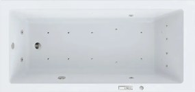 Obdĺžniková hydromasážna vaňa 170 chromoterapia