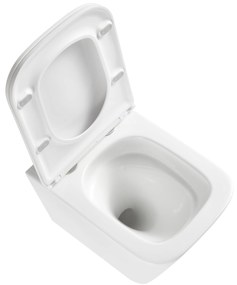 Erga Mery, závesná WC misa Rimless Tornado Flush 490x340x350 mm + toaletné sedadlo s pomalým zatváraním, biela, ERG-MERY-CE-94-001