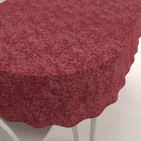 Biante Veľký teflónový oválny obrus TF-036 Venezia vínovo červený 160x200 cm