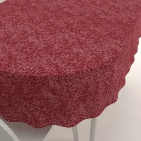 Biante Veľký teflónový oválny obrus TF-036 Venezia vínovo červený 160x200 cm