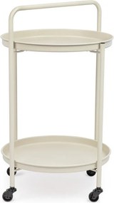 Oceľový servírovací stolík na kolieskach ø 44,5 cm Austin – Yes Everyday