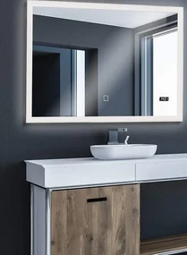 Aquamarin Kúpeľňové zrkadlo s LED osvetlením, 100 x 80 cm