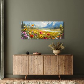 Obraz - Maľovaná krajina (120x50 cm)