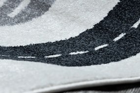 Dywany Łuszczów, Detský kusový koberec Fun Track cream, 80x150, čiernobiela, detská izba