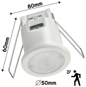 ECOLIGHT Pohybový a súmrakový senzor IP20 zapustený 400W 360°