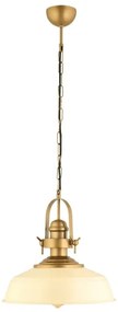 Luster na lanku MONZA 1xE27/40W/230V pr. 35 cm krémová/bronzová