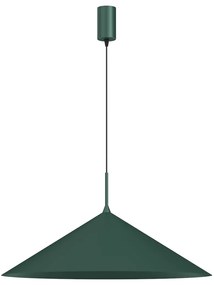 Závesné svietidlo Capital, 1x zelené kovové tienidlo, (fi 60cm), gr