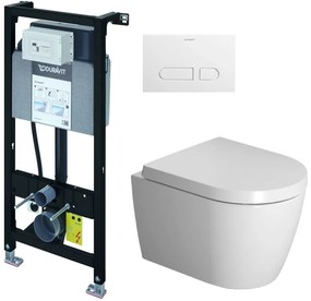 Set súprava misa + pomaly padajúca doska Duravit ME by Starck 45300900A1, podomietková konštrukcia Duravit DuraSystem WD1011000000, WD5001011000