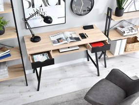 PC stolík Gavon (dub + čierna). Vlastná spoľahlivá doprava až k Vám domov. 1109758