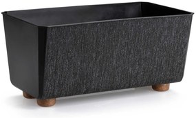 PLASTOVÝ KVETINÁČ SALVIA TX 28,5X17 CM ČIERNA