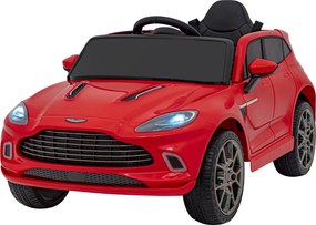 Ramiz Elektrické autíčko Aston Martin DBX pre deti červené + diaľkové ovládanie + EVA kolesá + pásy + plynulý štart + audio LED