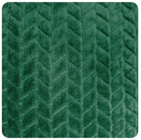 Dekorstudio Luxusná tmavo zelená deka s vytláčaným vzorom Fuero Rozmer deky: 150x200cm
