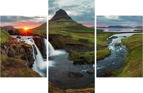 Obraz - Kirkjufell pri západe slnka (90x60 cm)
