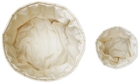 Krémové látkové detské úložné boxy v súprave 2 ks ø 30x20 cm Bambia Natural – Lorena Canals