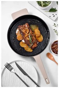 Masterpro Liatinová grilovacia panvica Eternal, 25 cm (čierna)  (100379999)