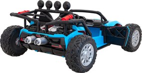 Ramiz Detská pretekárska bugina na batérie 5 Modrá + motory 2x200W + diaľkové ovládanie + zvuková LED dióda + pomalý štart
