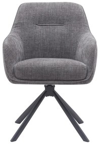 Sivé čalúnené jedálenské kreslá v súprave 2 ks Avola – Unique Furniture