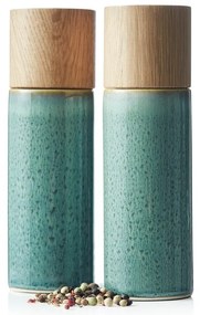Zelená keramická sada mlynčekov na korenie a soľ 2 ks Gastro Green – Bitz