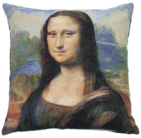 Gobelínový vankúš Leonardo da Vinci Mona Lisa - 45 * 45 * 15cm