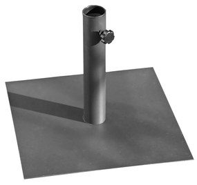 Stojan na slnečník 40 x 40 cm - metalová sivá