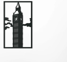 drevko Obraz Big Ben Rozmer obrazu: 65 x 39,5 cm, Farba dekorácie: Čierna