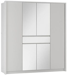 Skriňa Split 200 biely/zrkadlo