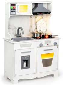Drevená kuchynka pre deti so zvukmi + príslušenstvo ECOTOYS