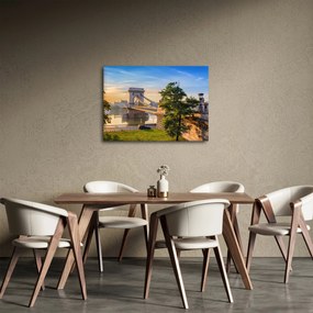 Obraz - Most cez rieku, Budapešť, Maďarsko (70x50 cm)