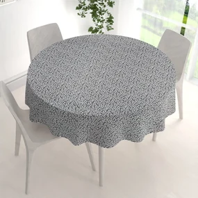 Biante Bavlnený okrúhly obrus Sandra SA-258 Ornamenty na tmavo sivom Ø 130 cm
