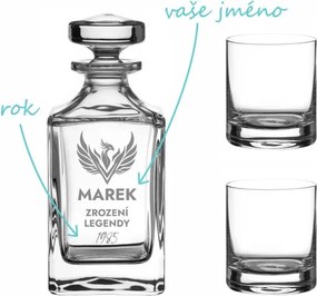 Pieskovaný whisky set Fenix (1+2)