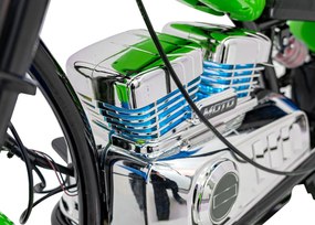 Ramiz Chopper Warrior Zelený motocykel