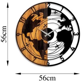 Nástenné hodiny pr. 56 cm 1xAA drevo/kov