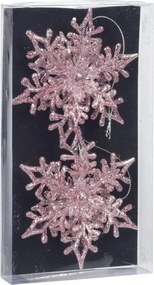 Snehové vločky – ružové 2 ks 11 cm