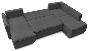 Tmavosivá rozkladacia rohová pohovka (pravý roh) Leon – Bobochic Paris