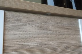 Obývacia stena Caracas Media, dub/biely lesk, s osvetlením