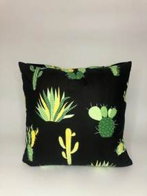 Obliečka na vankúšik Kaktus 40x40 cm - Čierny Kaktus