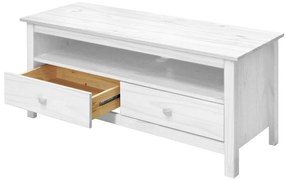 IDEA nábytok TV stolík 2 zásuvky TORINO biely