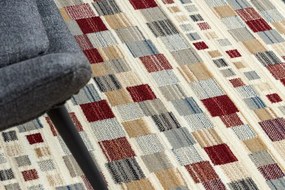 Koberec KILIM 7950/52933 geometrický sivý / béžový
