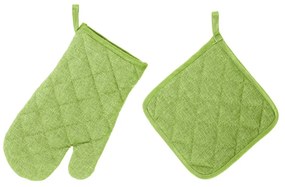 Set limetkovo-zelenej chňapky a rukavice Casa Selección