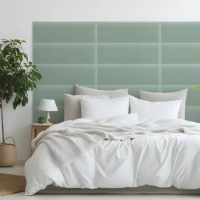 Zamatový čalúnený panel - Obdĺžnik - 80x20cm Farba: Mäta